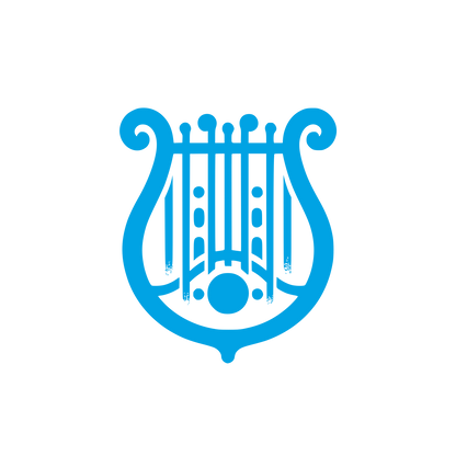 Musical Lyre Logo #00a3e4