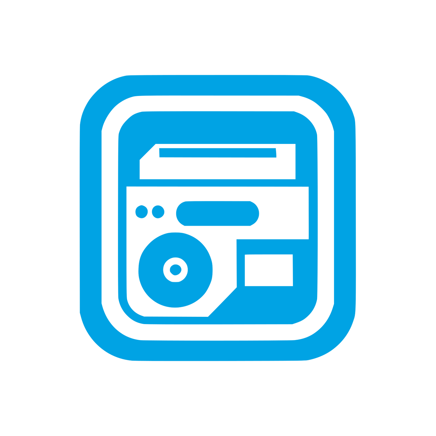 Recorder Hand-Drawn Logo #00a3e4