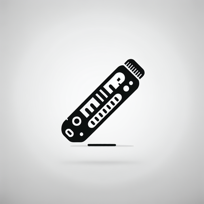 Recorder Music Minimalist Logo