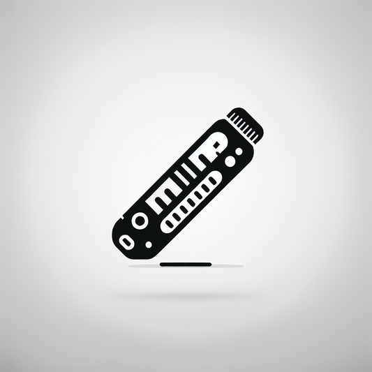 Recorder Music Minimalist Logo
