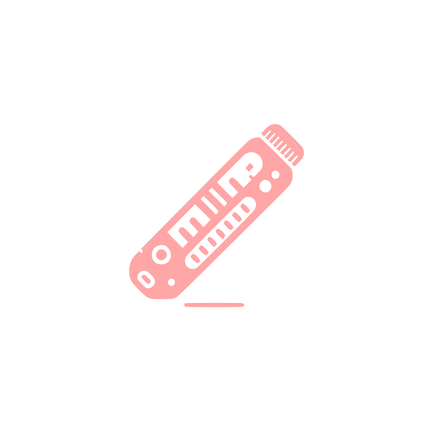Recorder Music Minimalist Logo #ffa6a6