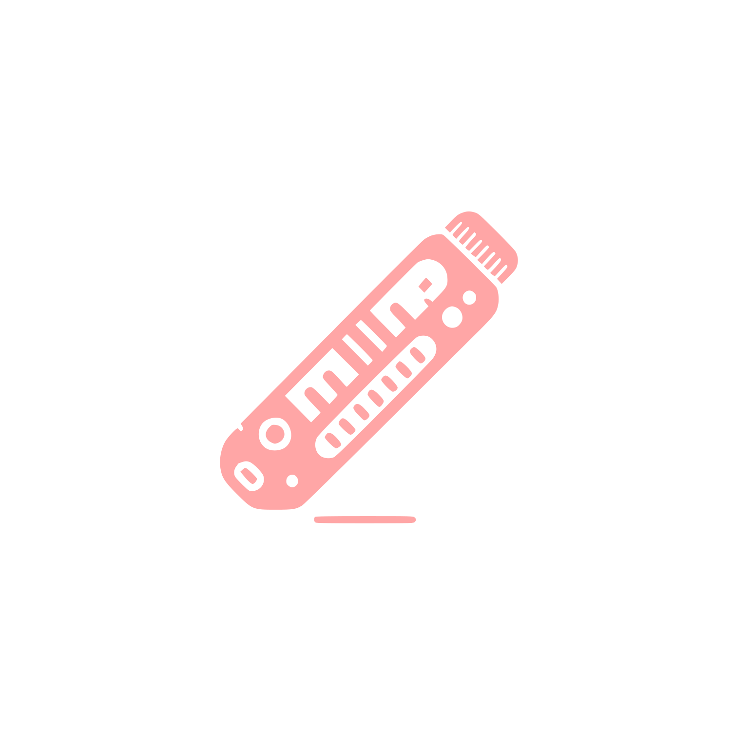 Recorder Music Minimalist Logo #ffa6a6