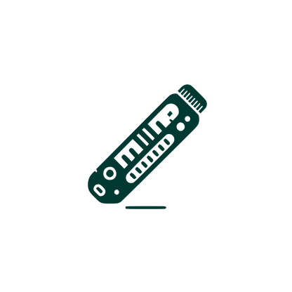 Recorder Music Minimalist Logo #003932