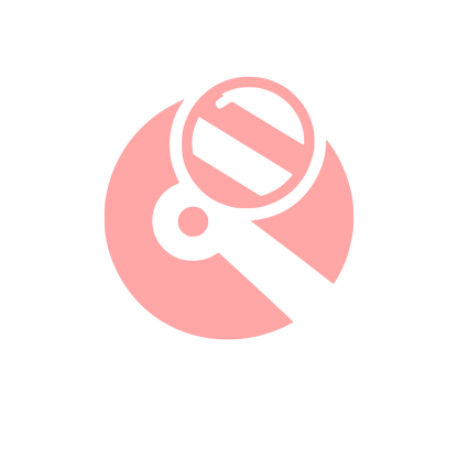 Logo with Magnifying Glass #ffa6a6