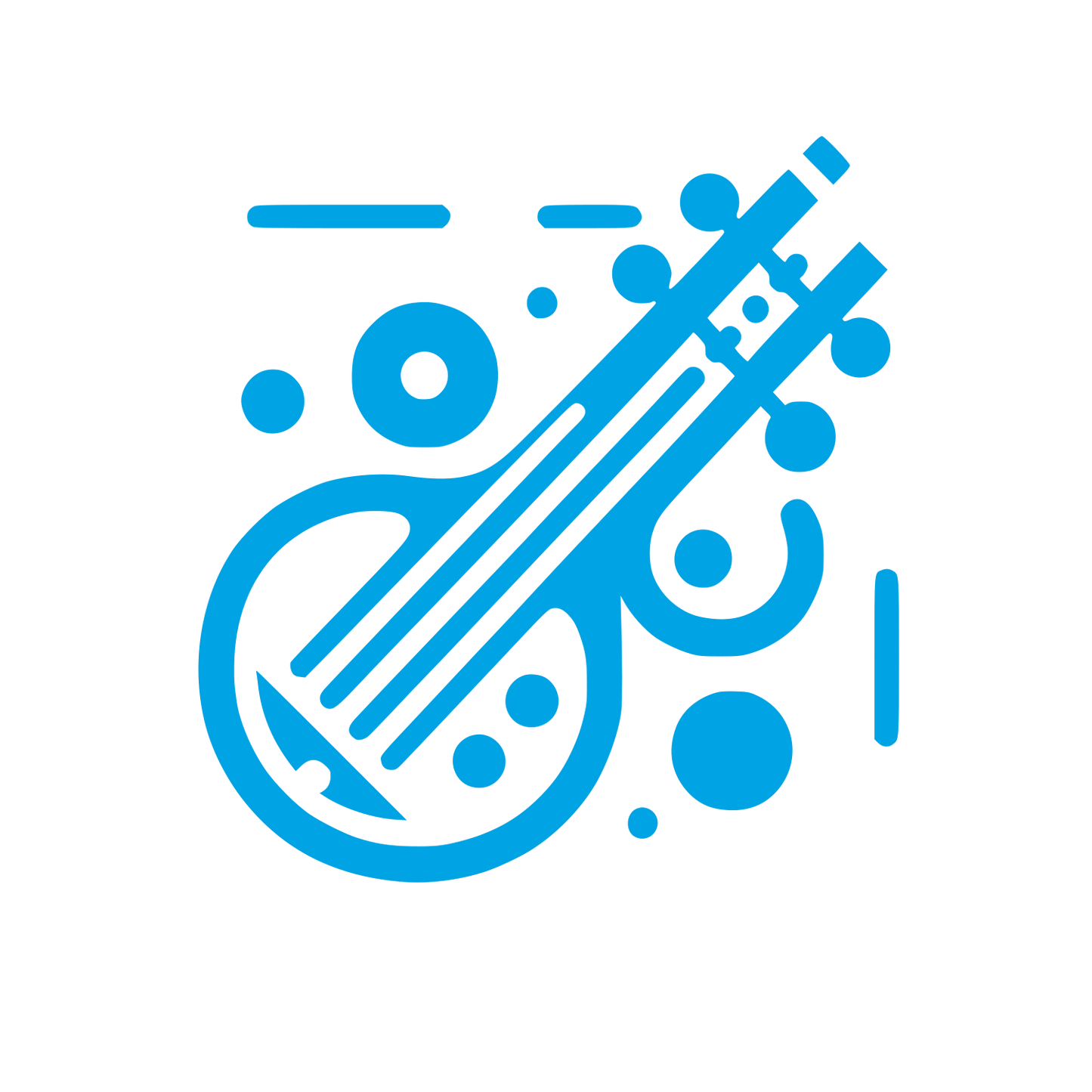 Music Inspired Logo #00a3e4