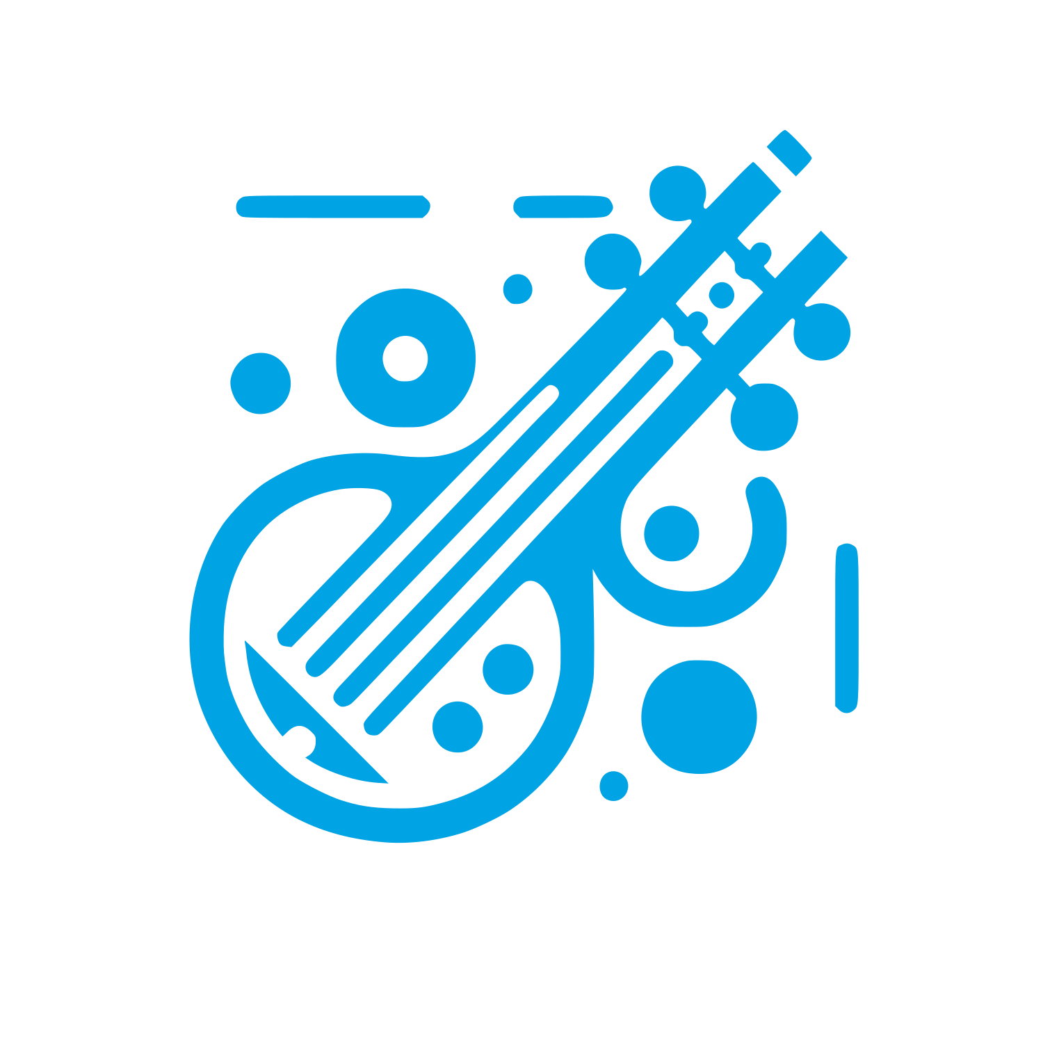 Music Inspired Logo #00a3e4