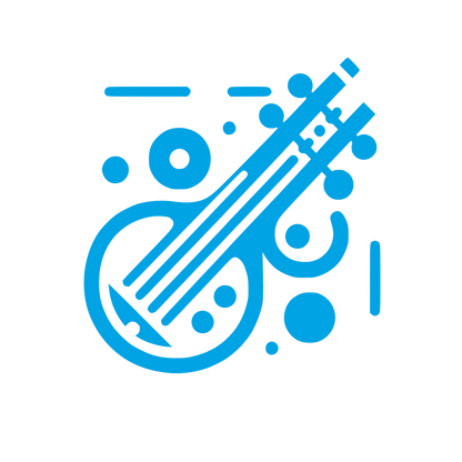 Music Inspired Logo #00a3e4