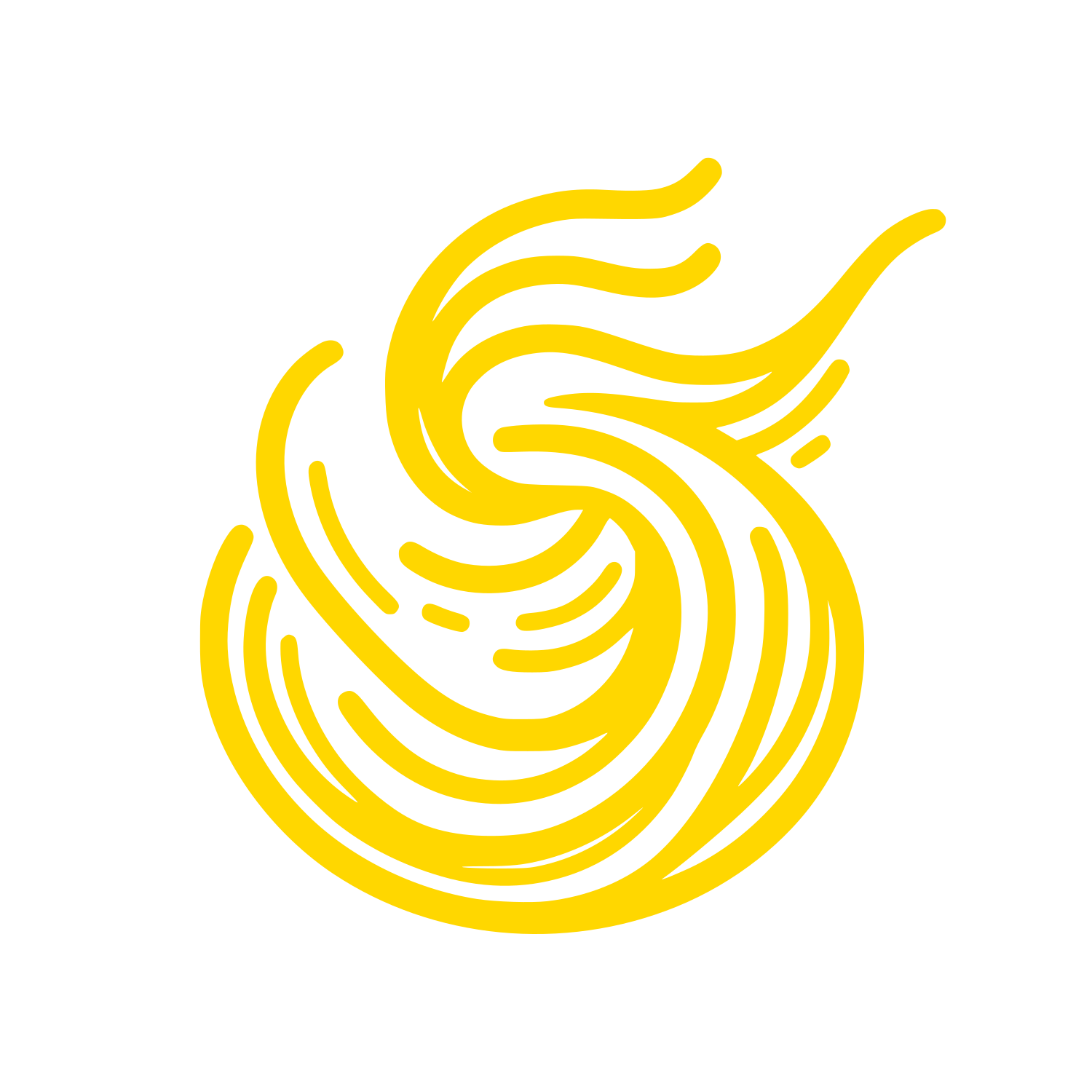 Swirl Motion Logo #FFD700