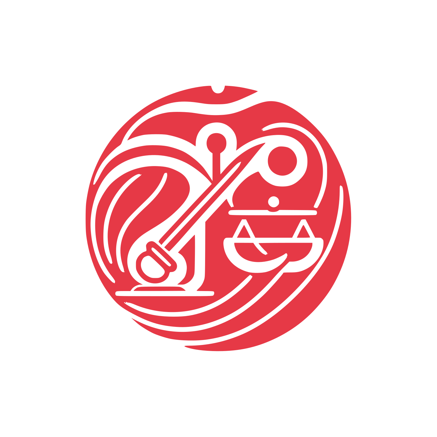 Scales of Justice Logo #E63946