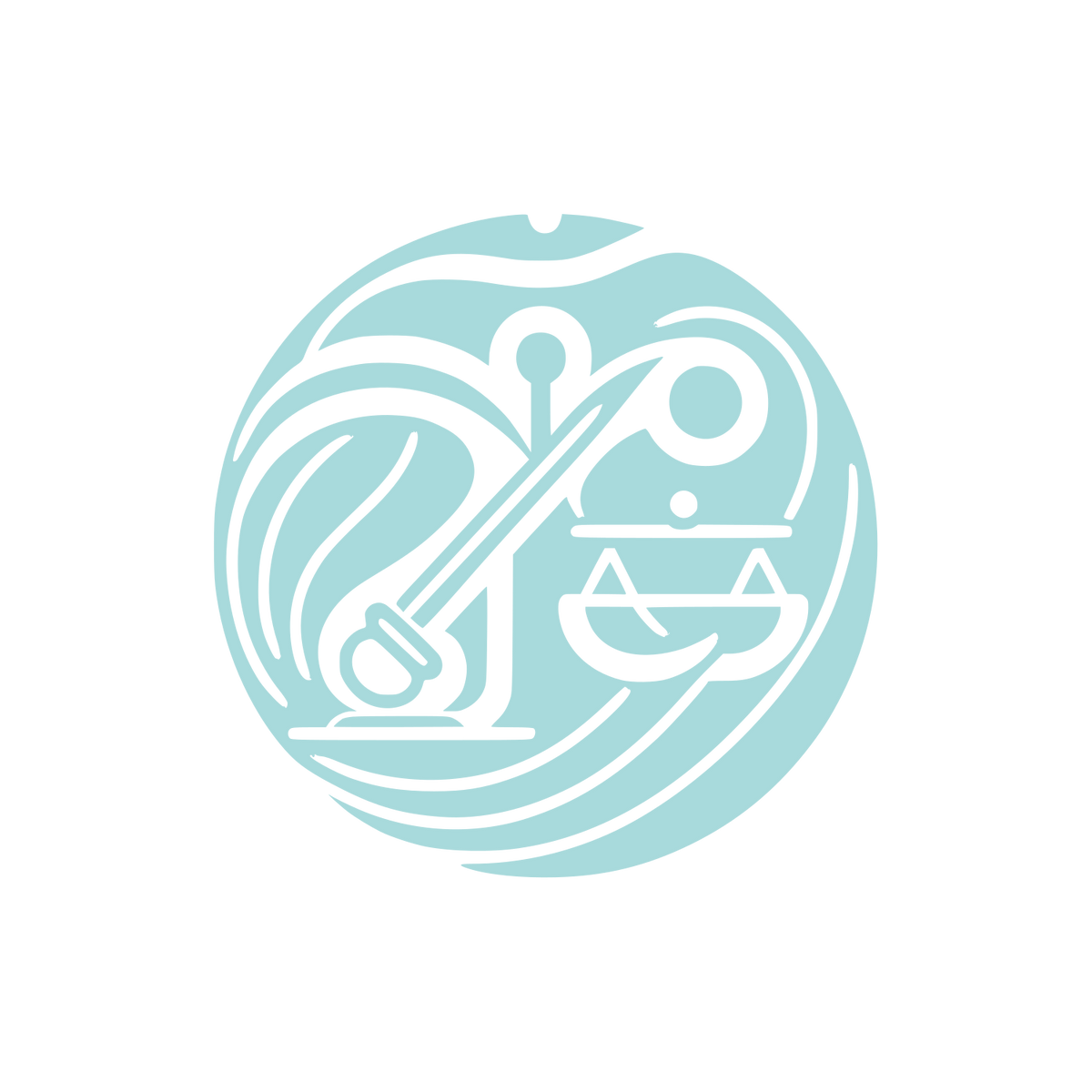 Scales of Justice Logo #A8DADC