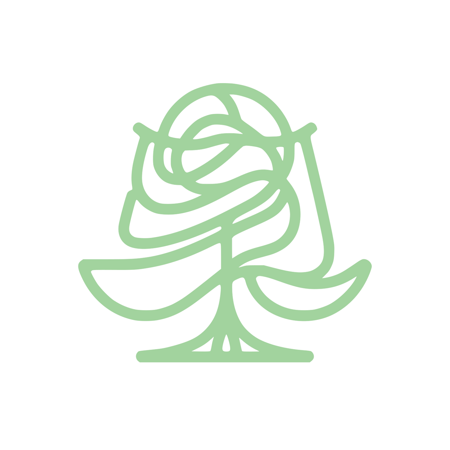 Line Tree Logo #A2D39E