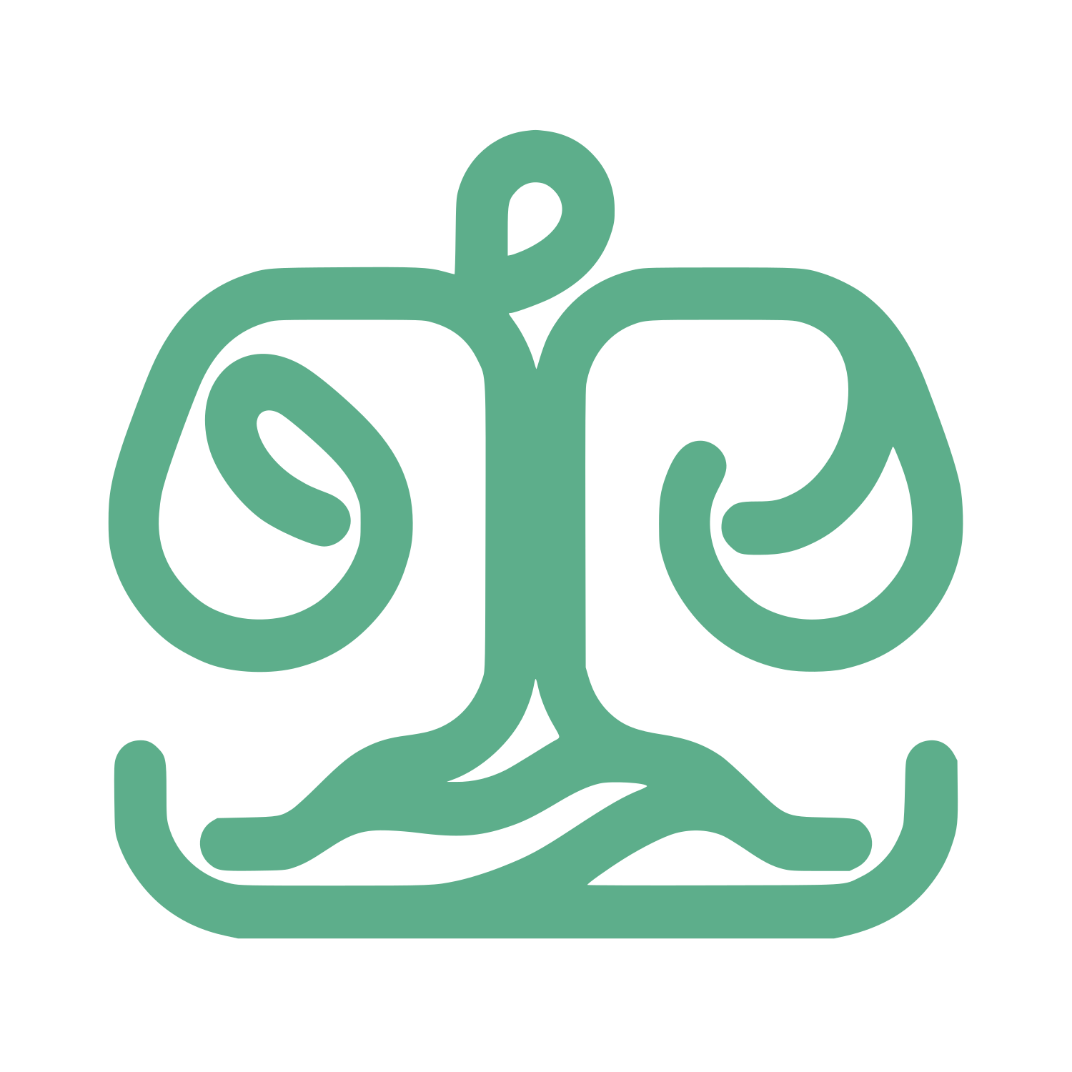 Tree Roots Logo #5DAE8B