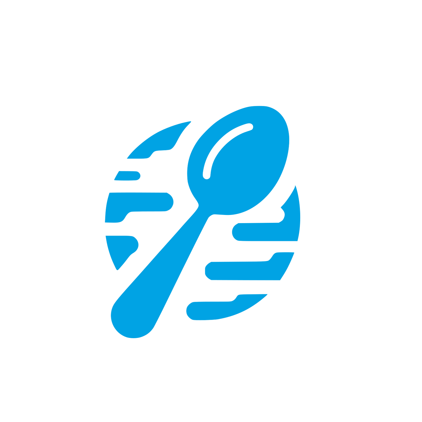 Spoon Logo Design #00a3e4