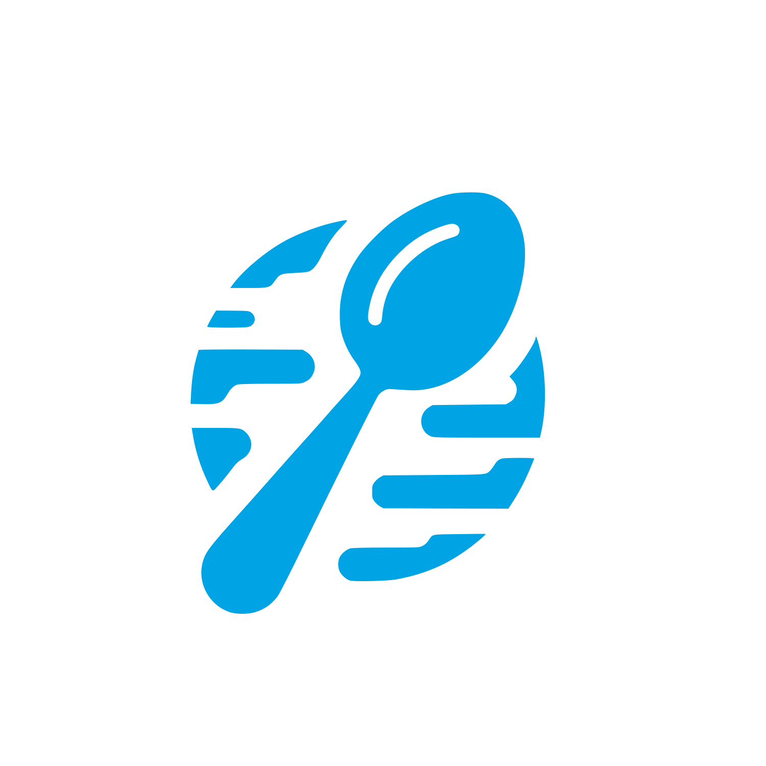Spoon Logo Design #00a3e4