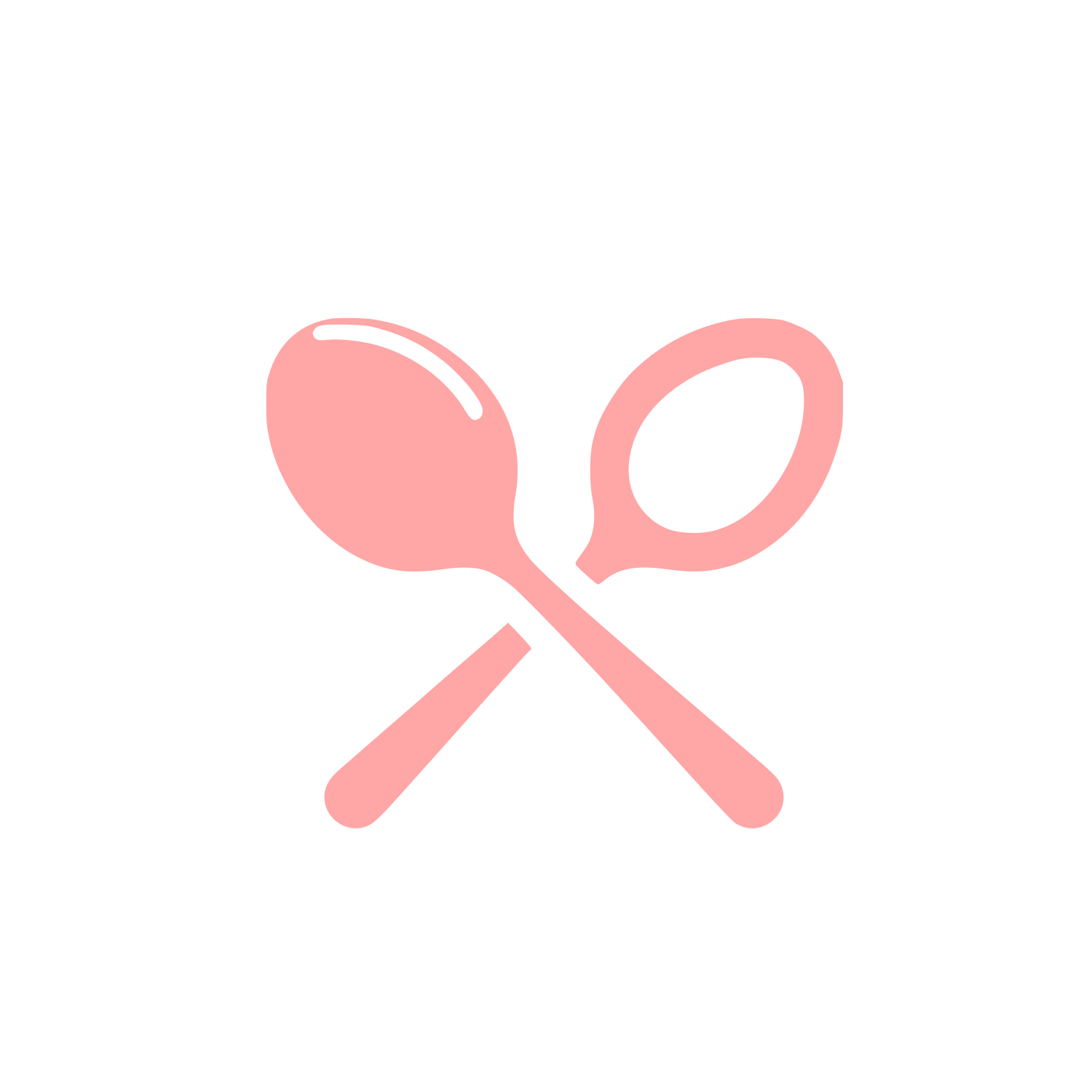 Spoon and Fork Logo #ffa6a6