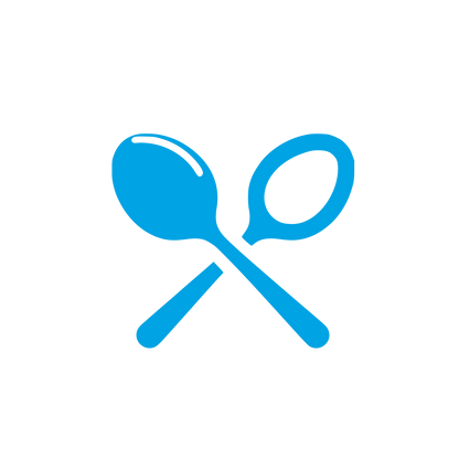 Spoon and Fork Logo #00a3e4