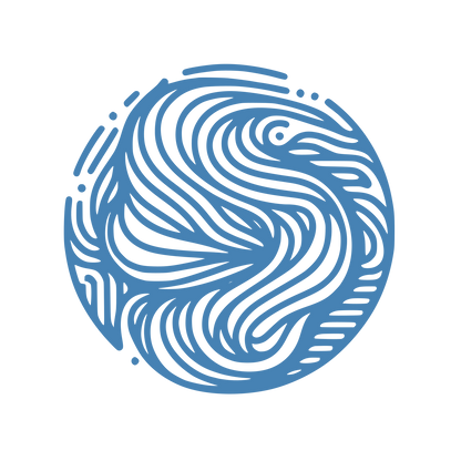 Circular Swirl Dynamics Logo #4682B4
