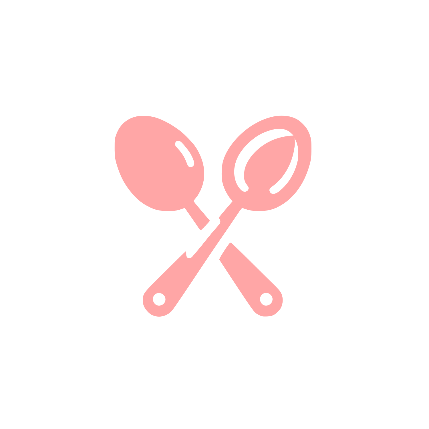 Spoon Crossed Logo #ffa6a6