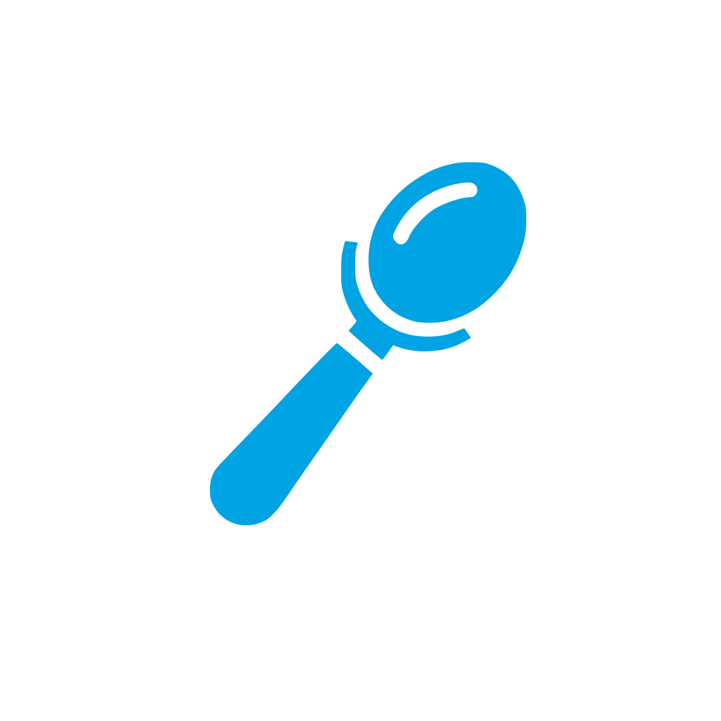 Spoon Logo Design #00a3e4