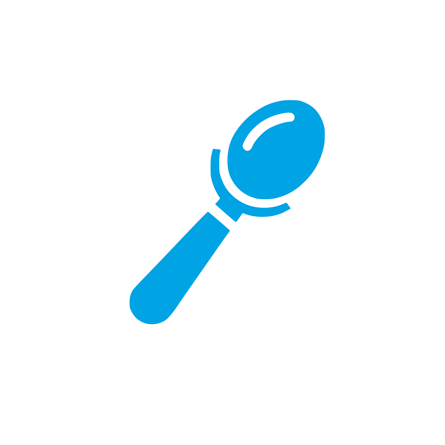 Spoon Logo Design #00a3e4