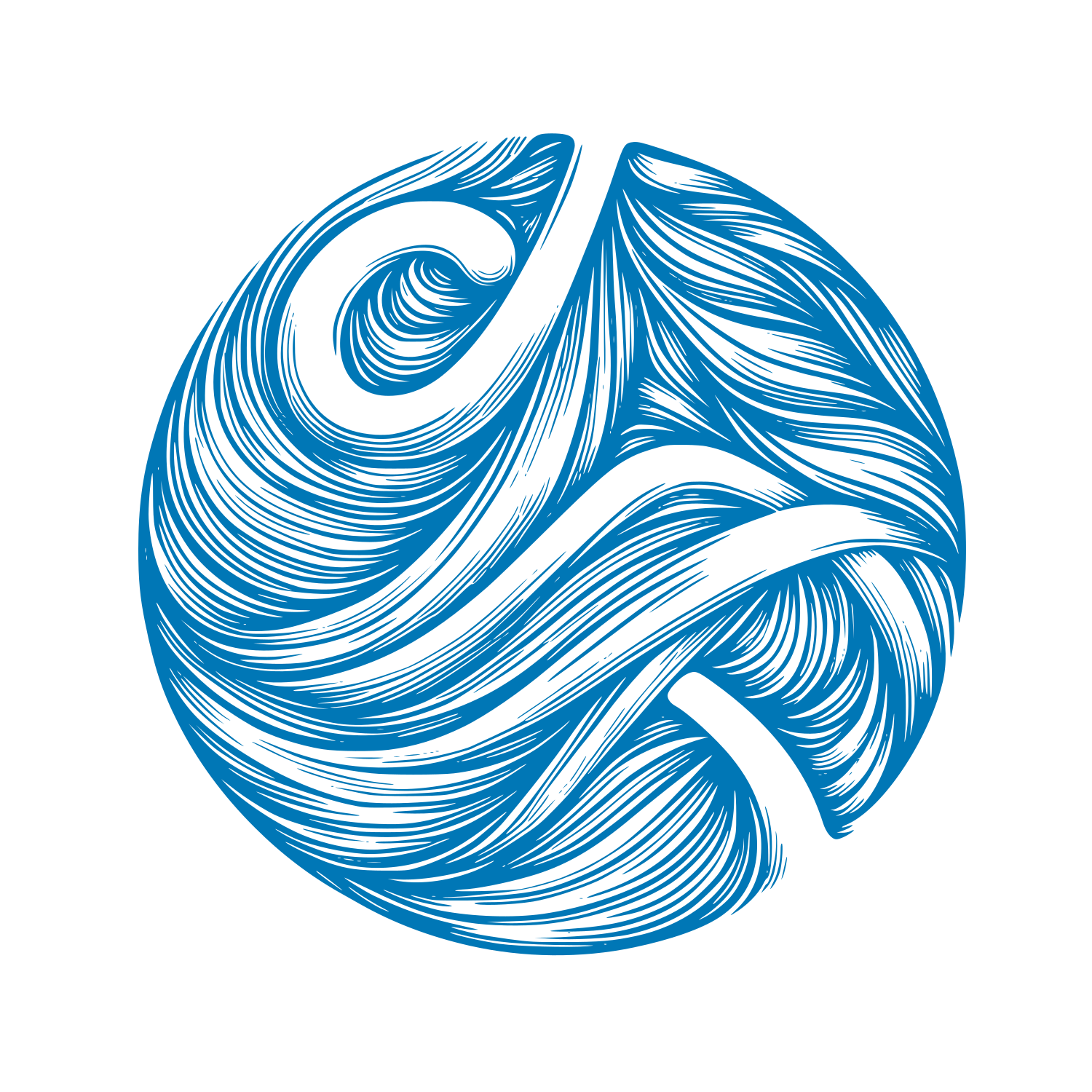 Wave Design Logo #0077B6