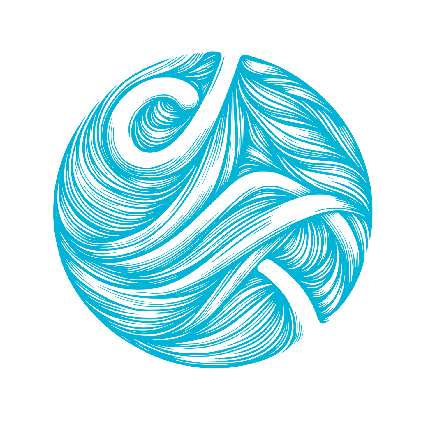 Wave Design Logo #00B4D8