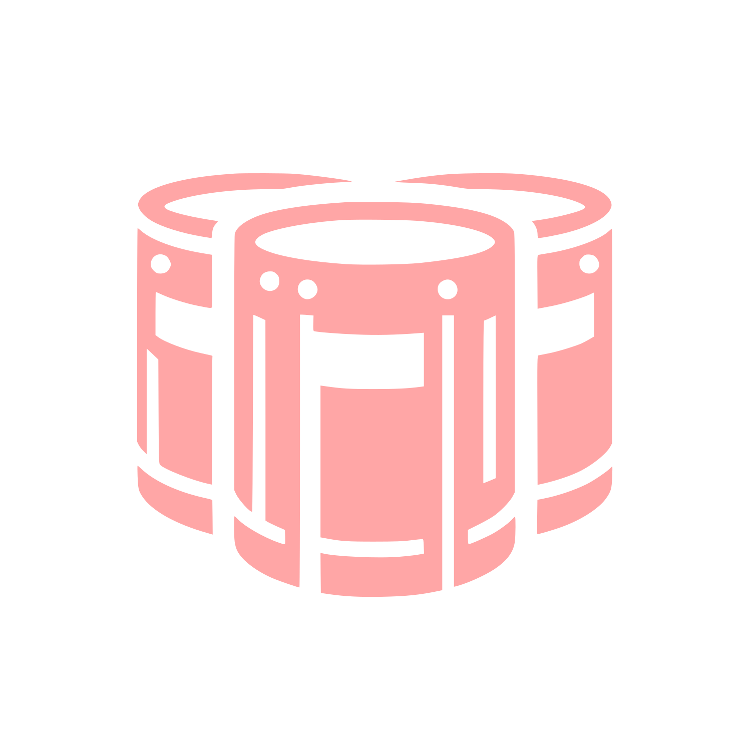 Drum Storage Logo #ffa6a6