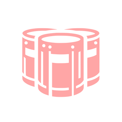 Drum Storage Logo #ffa6a6