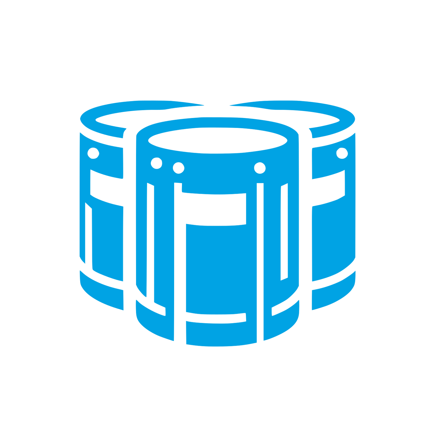 Drum Storage Logo #00a3e4