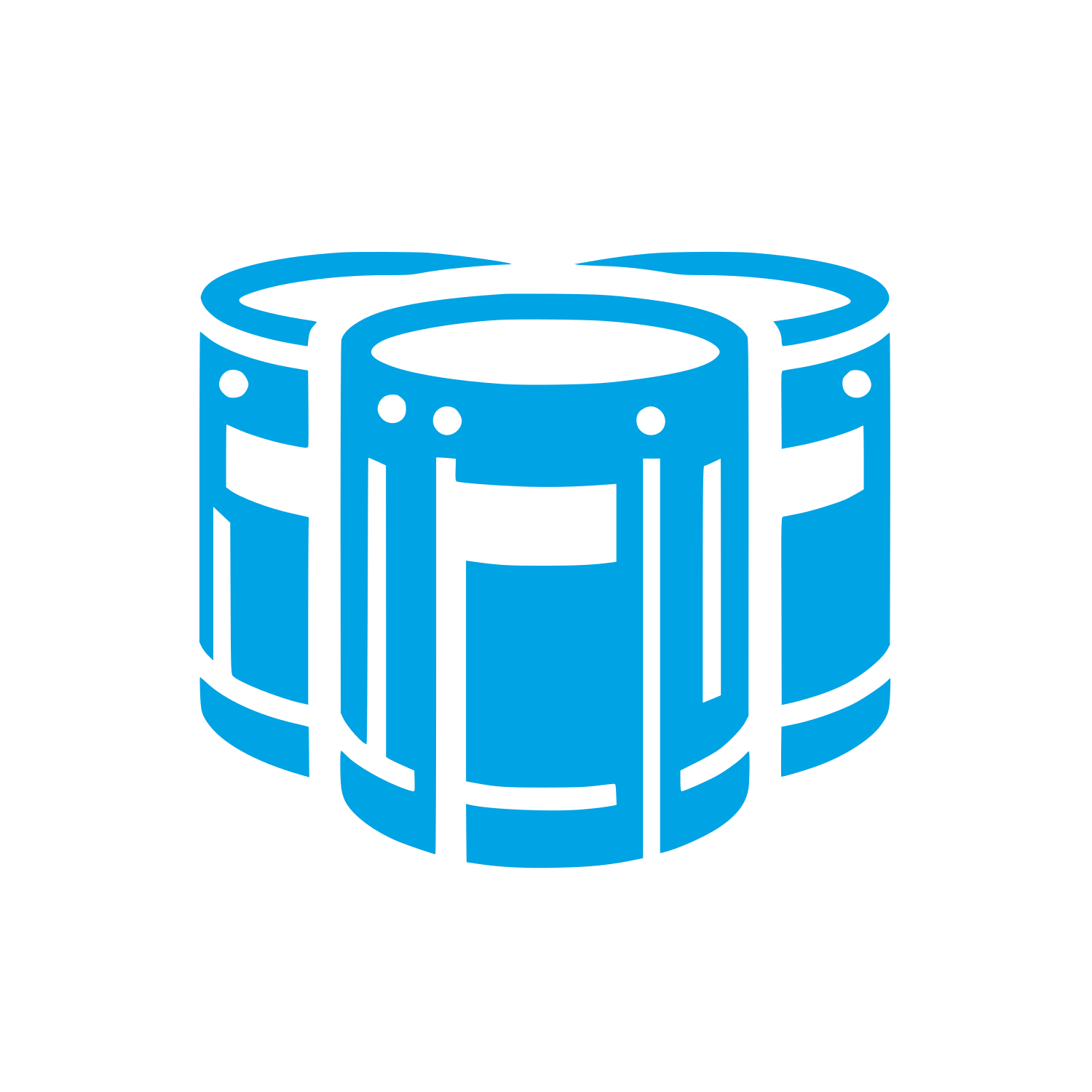 Drum Storage Logo #00a3e4