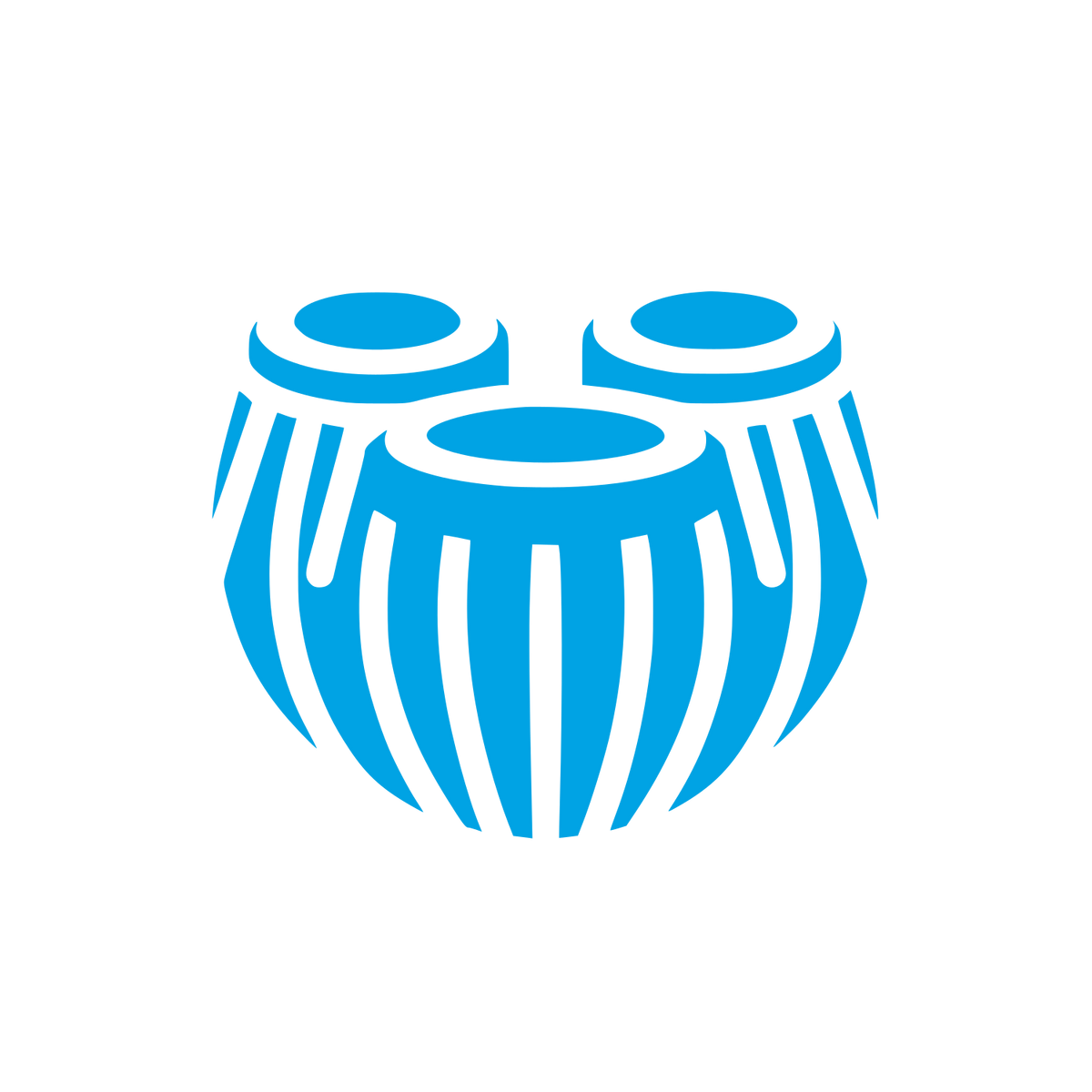 Musical Drum Logo #00a3e4