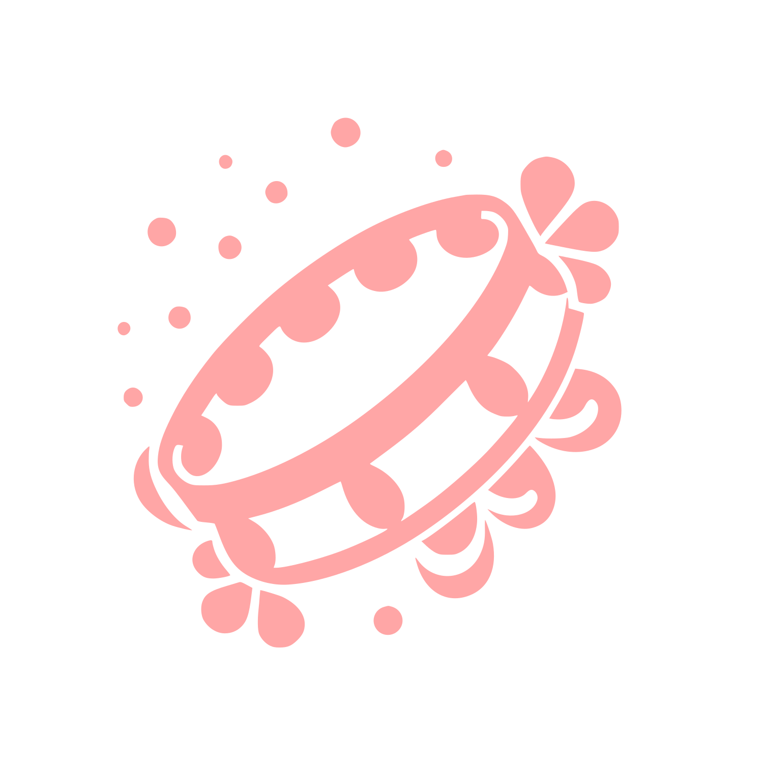 Logo of a Tambourine #ffa6a6