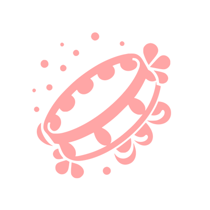 Logo of a Tambourine #ffa6a6