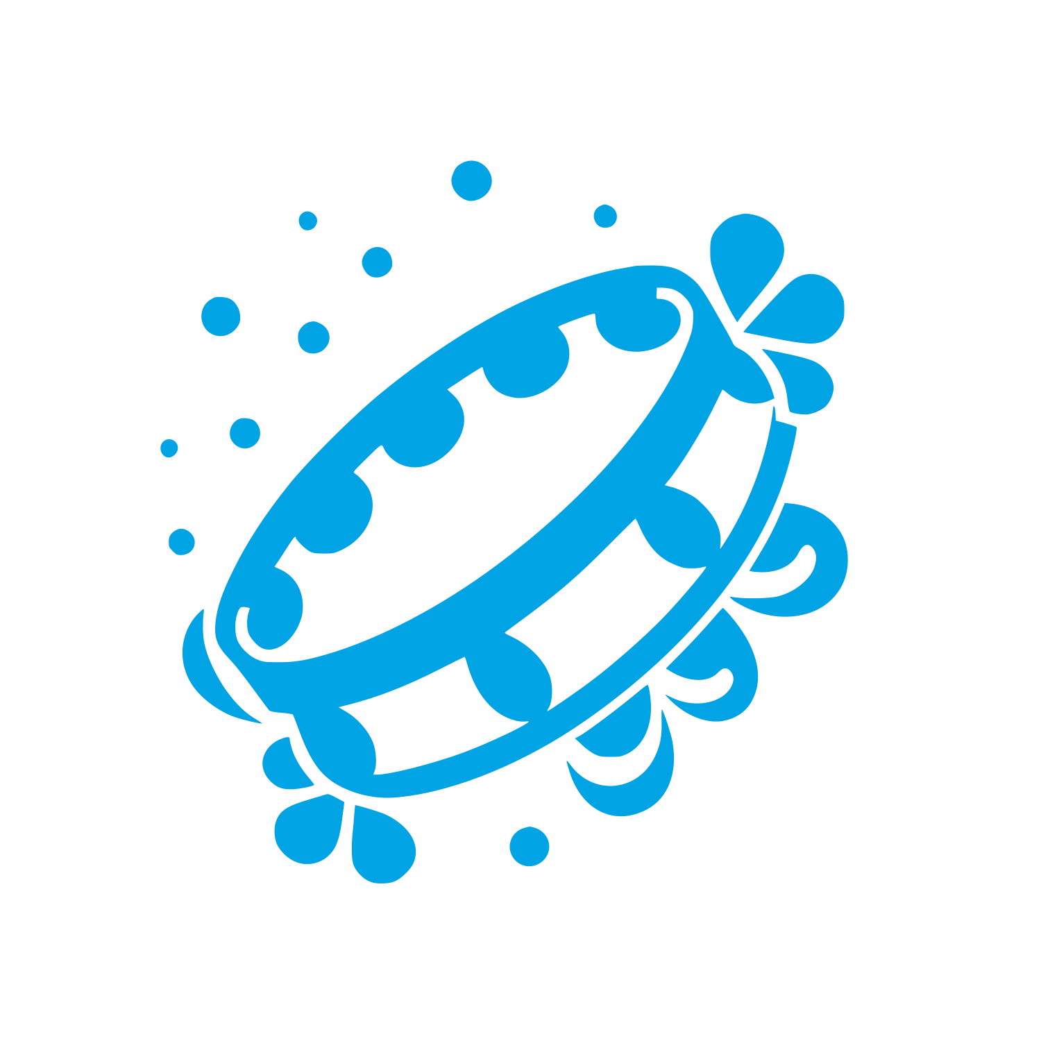 Logo of a Tambourine #00a3e4