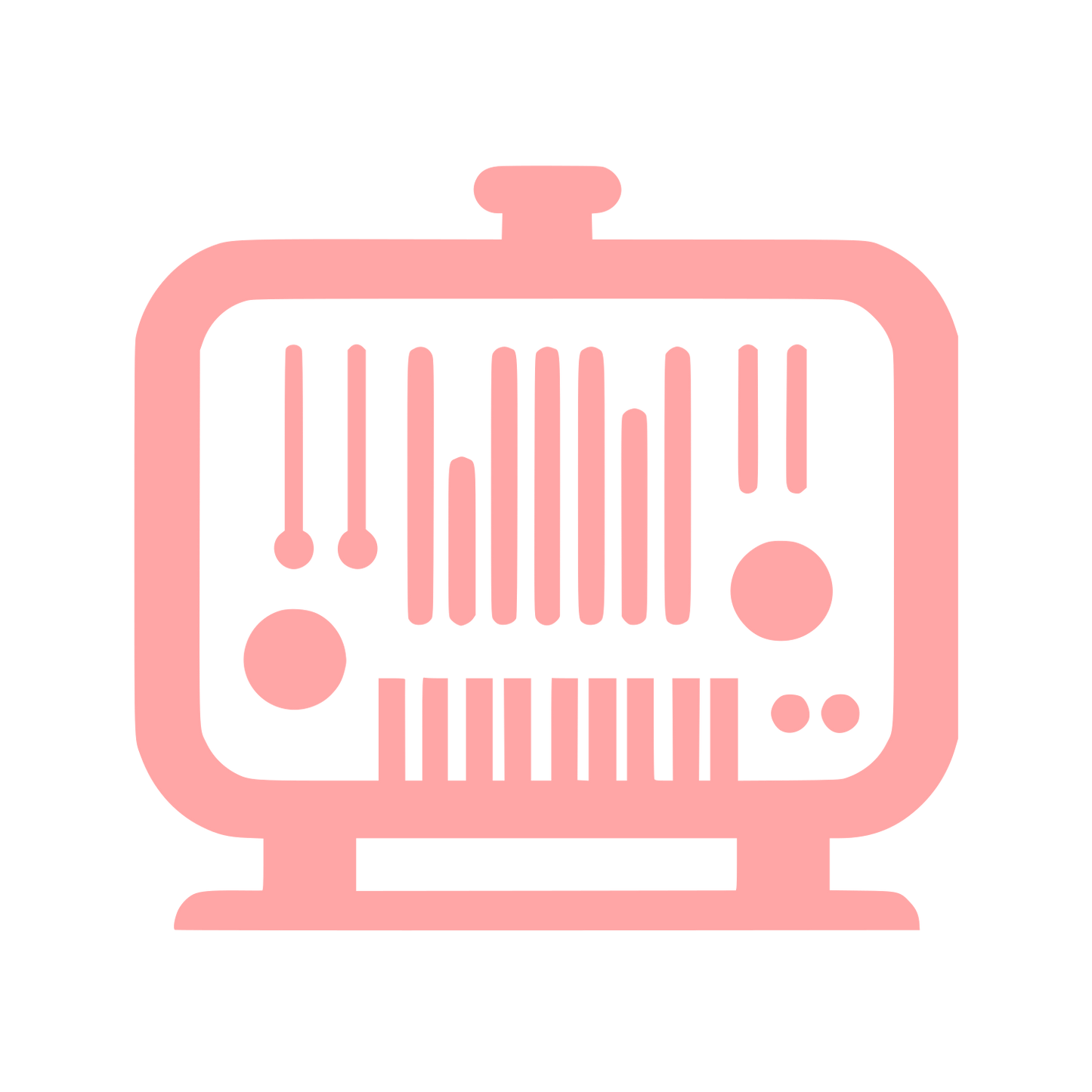 Vintage Radio Logo #ffa6a6