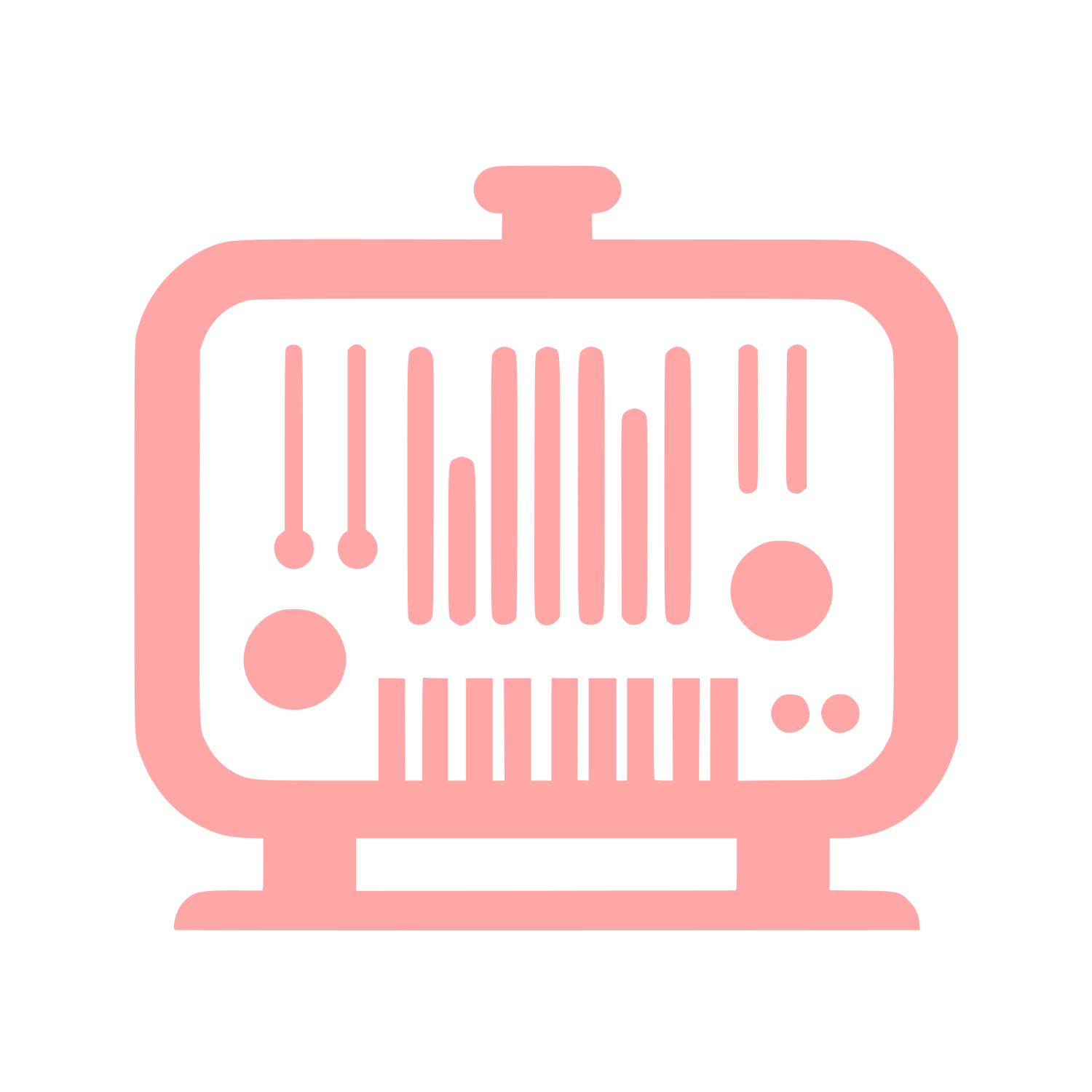 Vintage Radio Logo #ffa6a6