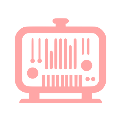 Vintage Radio Logo #ffa6a6