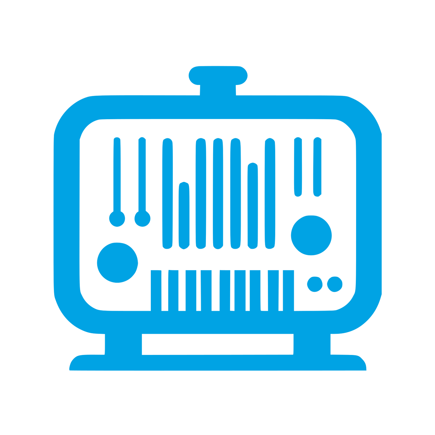 Vintage Radio Logo #00a3e4