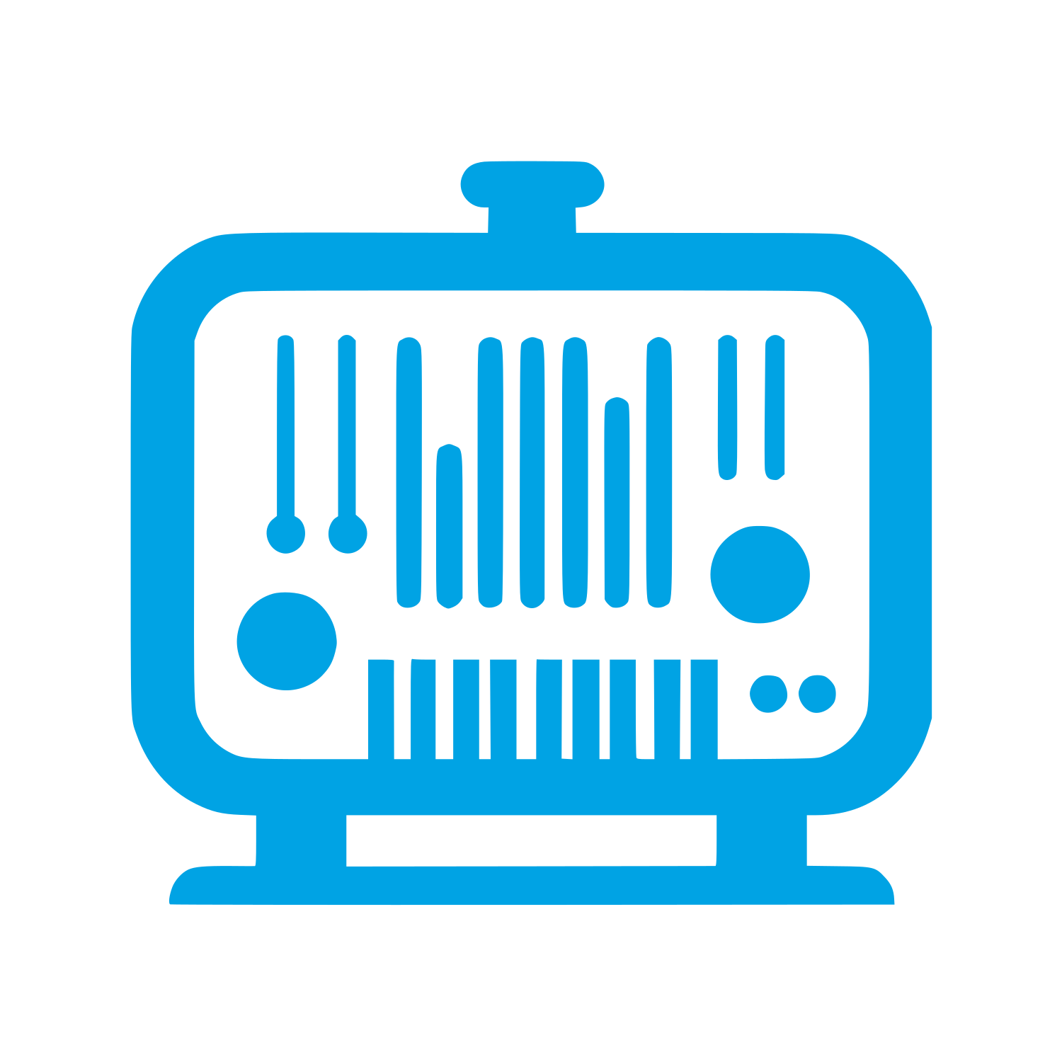 Vintage Radio Logo #00a3e4