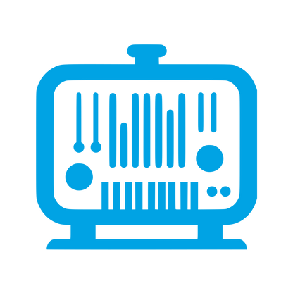 Vintage Radio Logo #00a3e4
