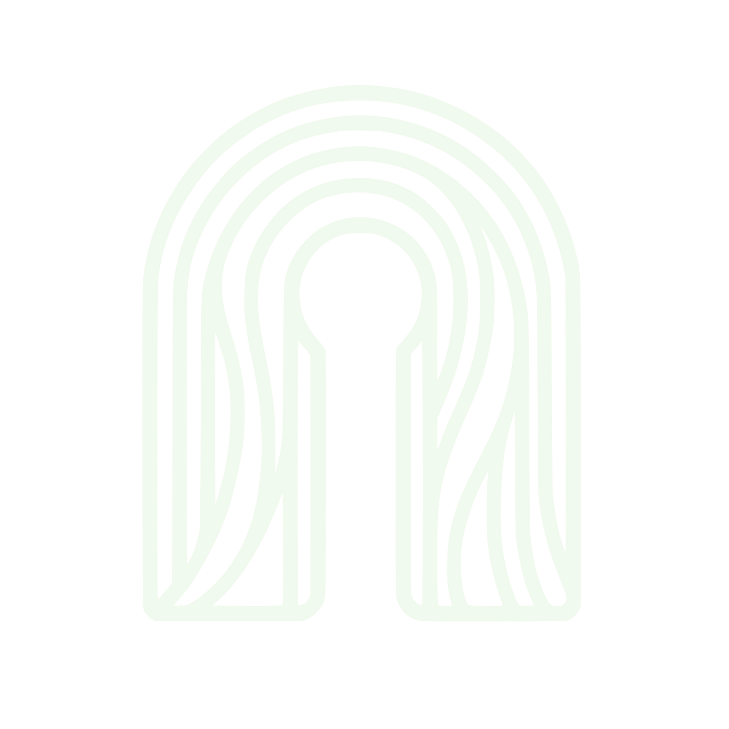 Keyhole Archway Logo #F1FAEE