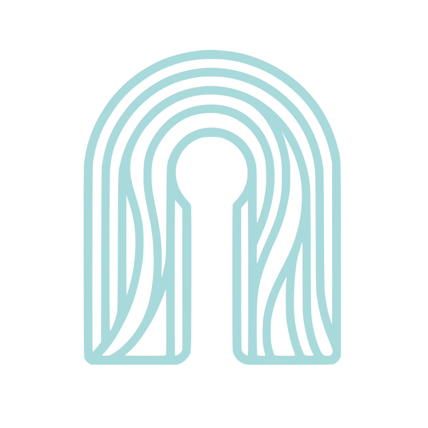 Keyhole Archway Logo #A8DADC