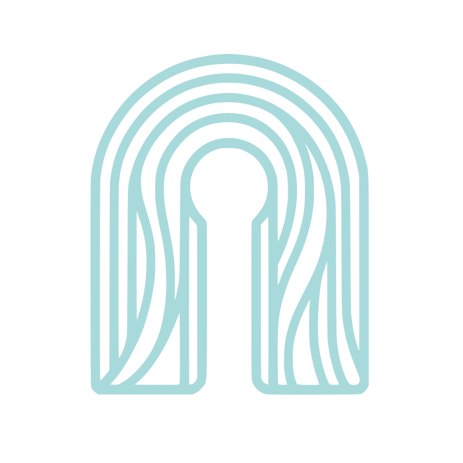 Keyhole Archway Logo #A8DADC