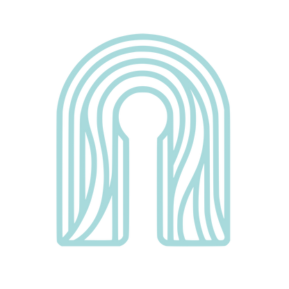 Keyhole Archway Logo #A8DADC