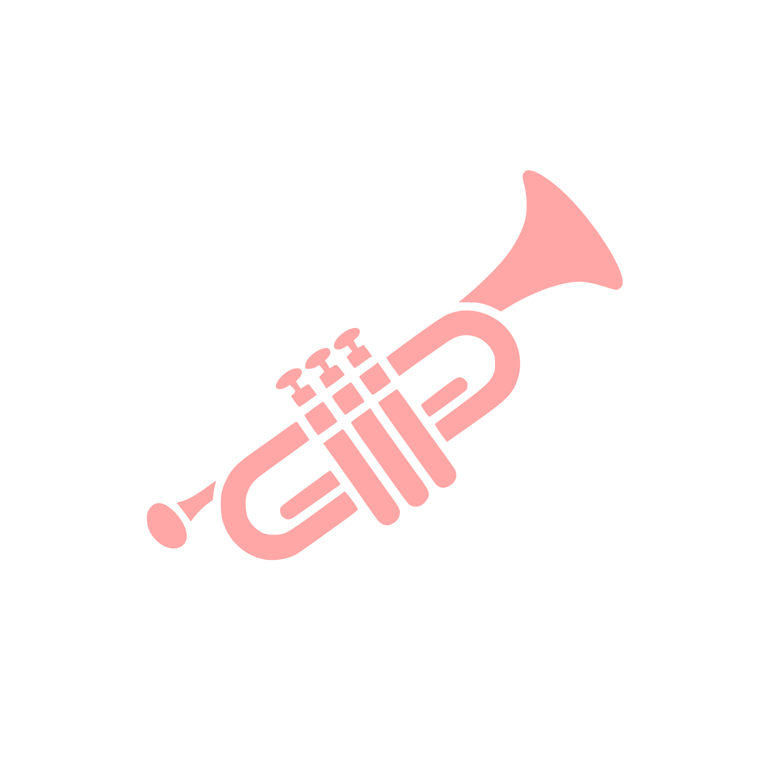 Logo of Musical Trumpet #ffa6a6