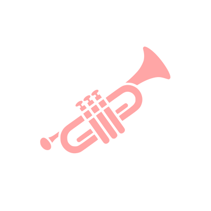 Logo of Musical Trumpet #ffa6a6