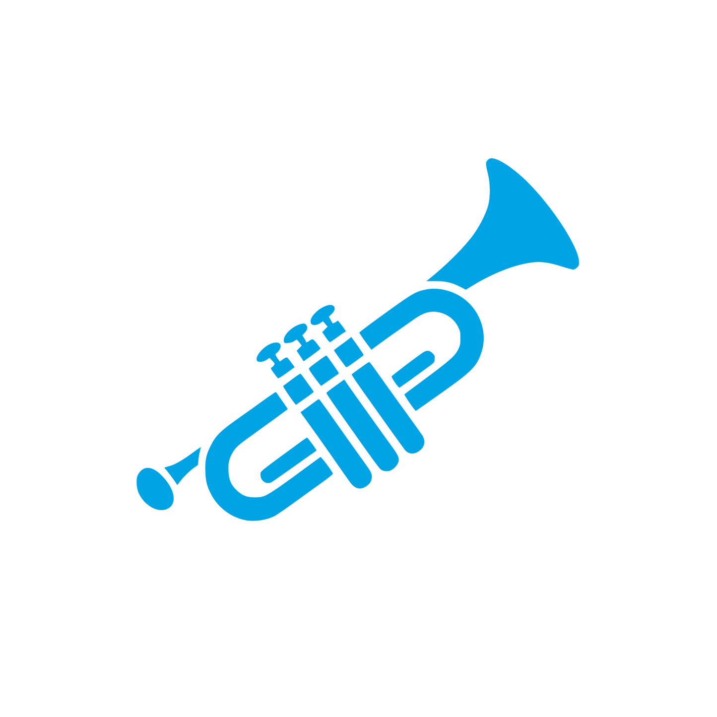 Logo of Musical Trumpet #00a3e4