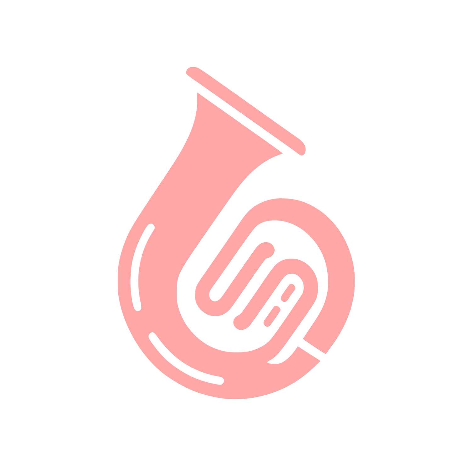 Tuba Musical Logo #ffa6a6