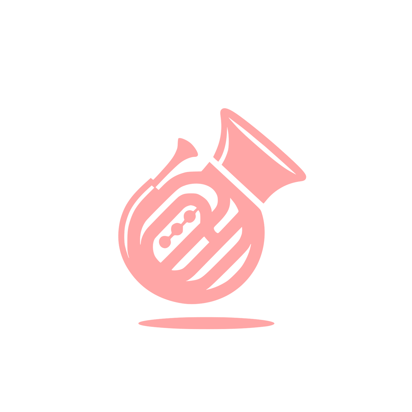 Logo of Musical Horn #ffa6a6