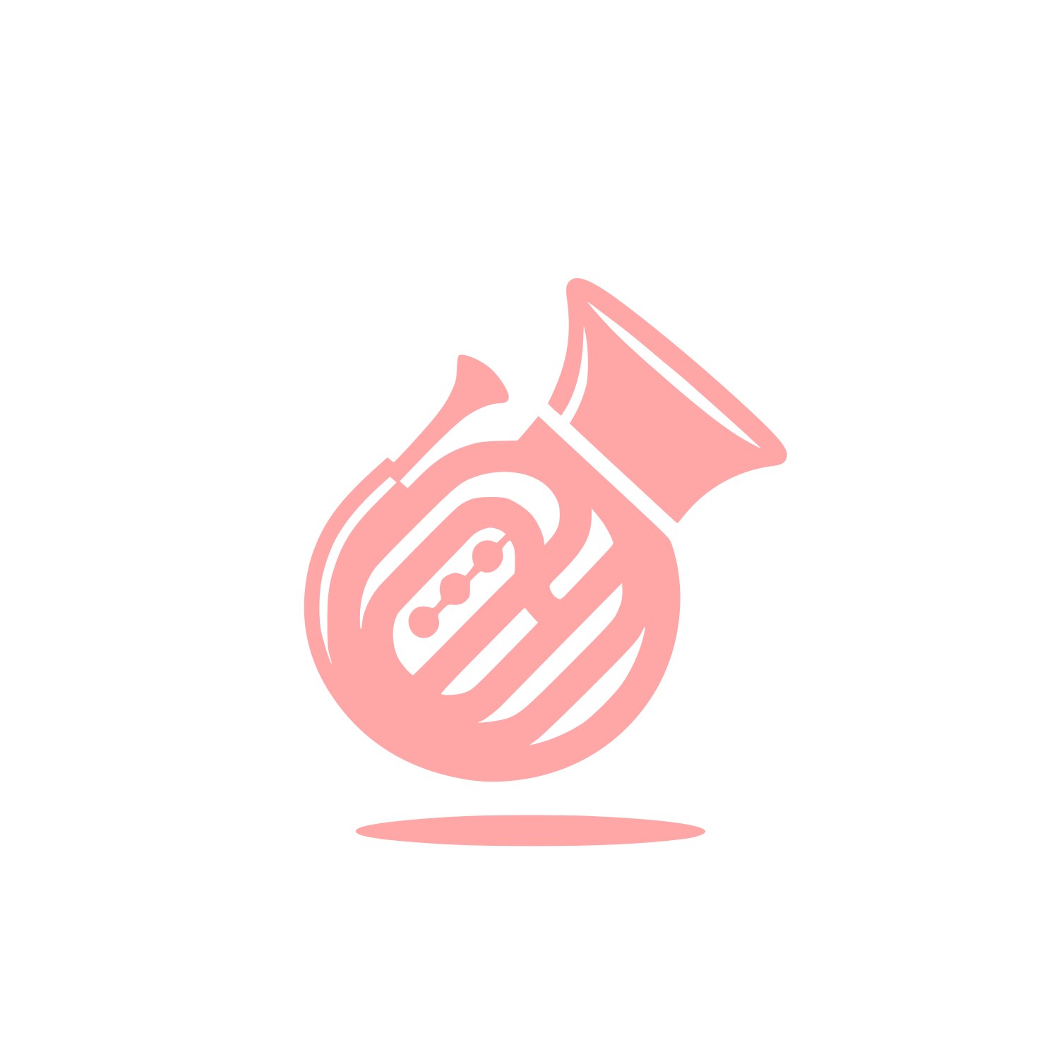 Logo of Musical Horn #ffa6a6